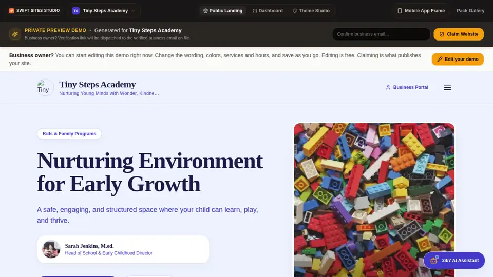 Kids & Family Activities storefront preview